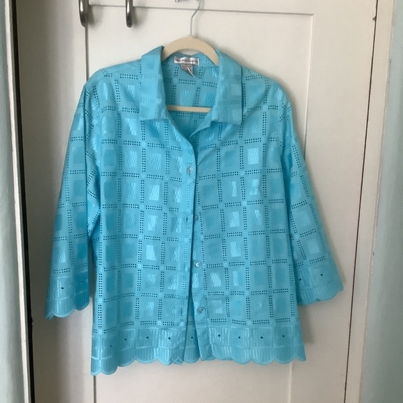 Draper’s and Damon’s Patterned Top, Size XL - Picture 1 of 5